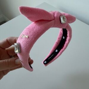 Lele Sadoughi Pink Velvet Barbie Headband